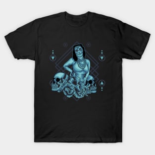 Beautiful Metal Girl Sacred Geometry T-Shirt